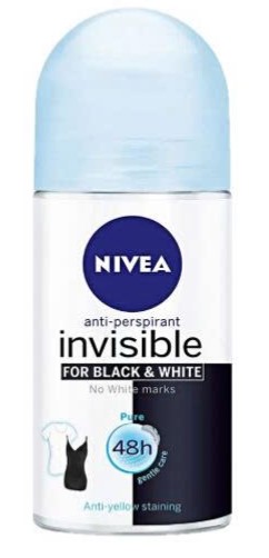 Lăn khử mùi Nivea Invisible for Black & White Pure 25ml. 